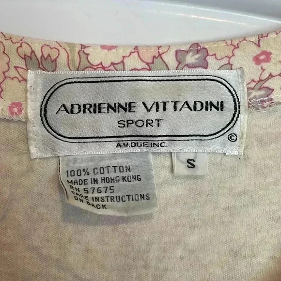 Vintage Adrienne Vittadini Floral Cottogecore Dress Shoulder Pads Sz S - Picture 3 of 7